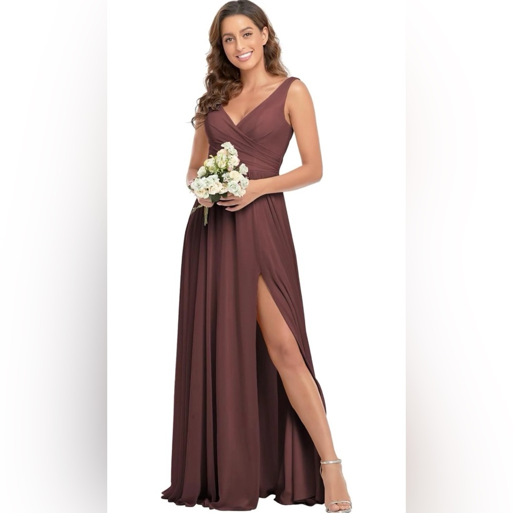 Elegant Burgundy Bridesmaid Dress